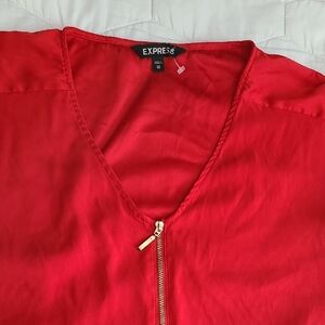 Express Vibrant Red Blouse Size XS